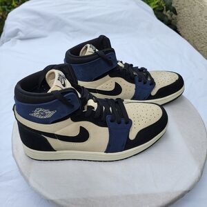 Nike Air Jordan 1 Zoom DV1305-104 High Top Suade Sneaker Black Blue Beige Size 9